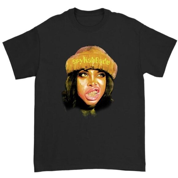 Erykah Badu 90s Music Soul RB Graphic Concert Tour Fan T-Shirt 141 - Picture 1 of 2